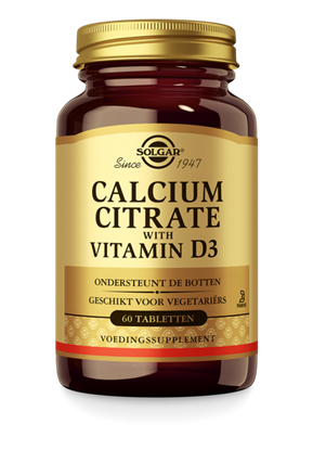 SOLGAR CALCIUM CITRATE WITH VITAMIN D3 60ST